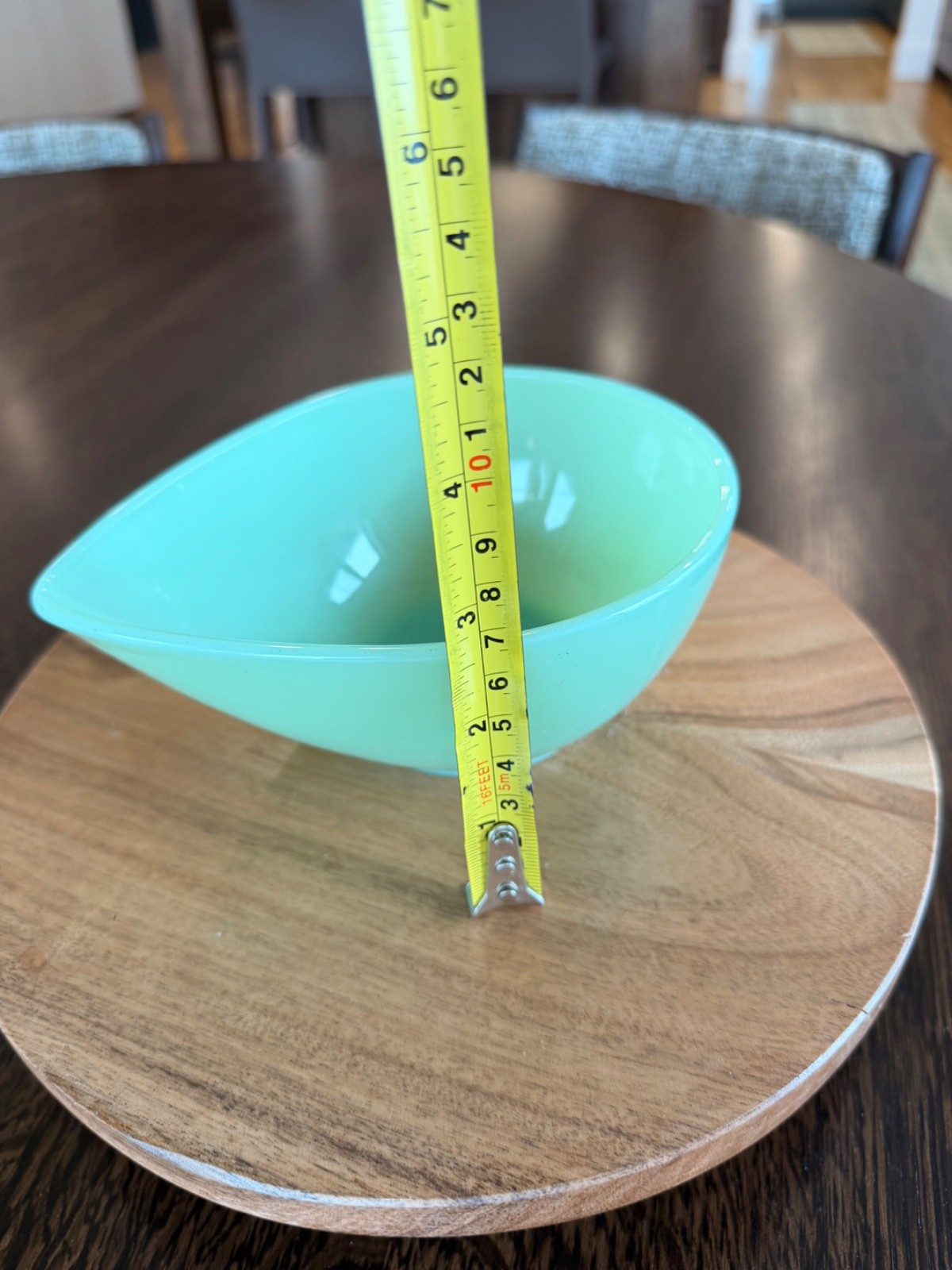 FIRE KING Jadeite Swedish Modern Tear Drop 6.5