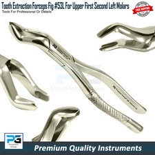 Surgical Dental Extraction Forceps Fig .53L Tooth Extracting For Upper Molars CE