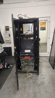 SERVER TOWER RACK DATA NETWORK CABINET with Patch Panels Switches DVR Router