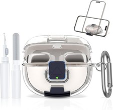 LAKSDIURT for Bose Ultra Open Earbuds Case with Secure Lock and Phone Stand,