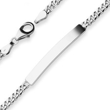 Armband Id-Armband 925 Argento 3,8 mm Catena a Panzer Senza Pietra 19 cm