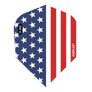 Viper V-100 American Flag Metallic Vertical Dimplex Standard Dart Flights