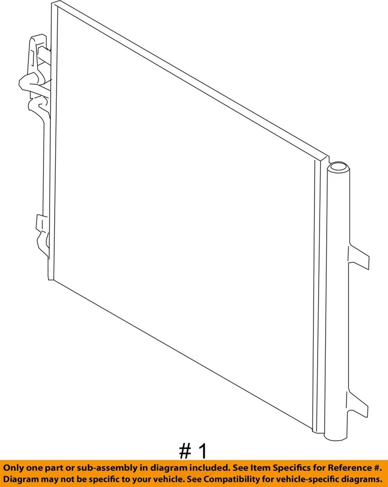 Condensador de CA con refrigeración de transmisión compatible con 12-17 EVOQUE 3005289 Foto 4 de 4