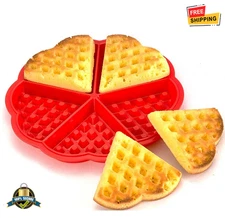 Silicone Waffle Mold Heart Muffin Cookie Cake Baking Non-Stick Mould