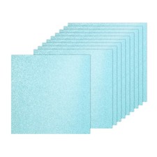 10Sheets Lake Blue Glitter Cardstock, 12x12In Glitter Paper Sparkly