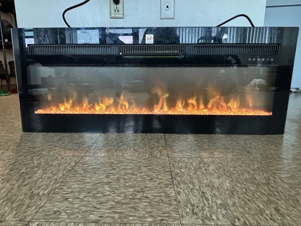 Chimenea eléctrica y calentador con termostato y temporizador. Mando a distancia incluido Foto 2 de 4