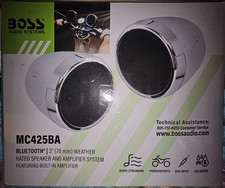 Boss Audio Systems MC425BA Bluetooth Chrome Speakers For Bikes