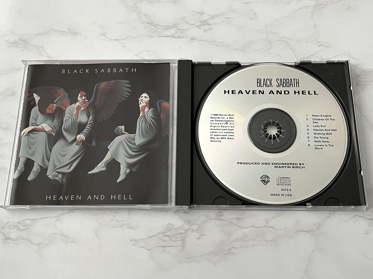 Black Sabbath Heaven And Hell CD EARLY PRESS! Warner 3372-2 Ozzy