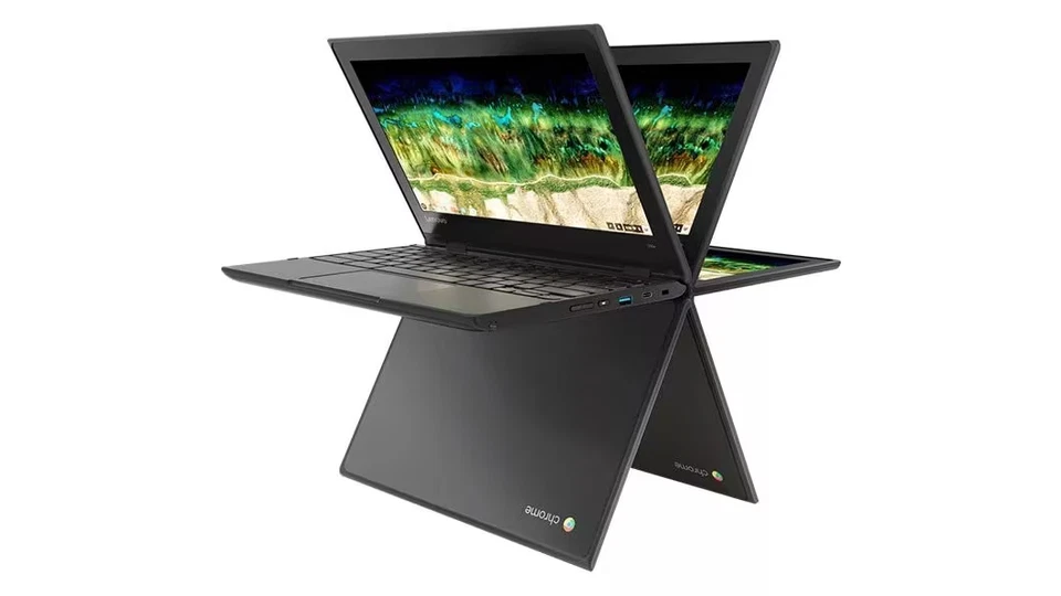 Lenovo 500e 2-in-1 11.6" Touchscreen Chromebook Laptop w/ Windows 11 Gift Set - Image 3 of 4