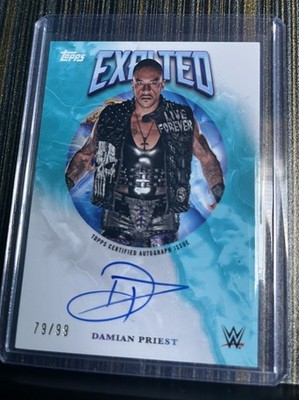 2025 Topps Exalted WWE Damian Priest Exalted Aqua Auto /99 EXA-DAM