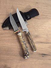 2x Vintage Jagdmesser Konvolut &ndash; Dolch & Jagdnicker mit Scheide, Sammlerzustand