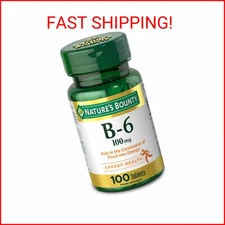 Nature's Bounty Vitamin B6 100mg Tablets - Supports Energy Metabolism & Nervous