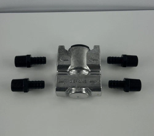 Derale 15719 1/2” NPT Fluid Control Thermostat Kit 180°F Oil Cooler