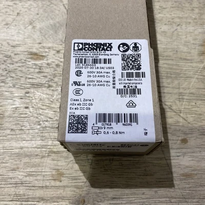 Lot of 50 Phoenix Contact 3044102 Terminal Blocks, 2-Position, 6.2mm, 1000V 32A