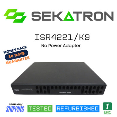   Cisco ISR4221/K9 Integrated Services Router (No Clock Issue)  Fast Ship