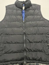 Men’s  Black /blue Lining Puffer Vest Size Large