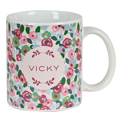 Henkelbecher Vicky Martín Berrocal Rosebloom aus Keramik Bunt [350 ml]