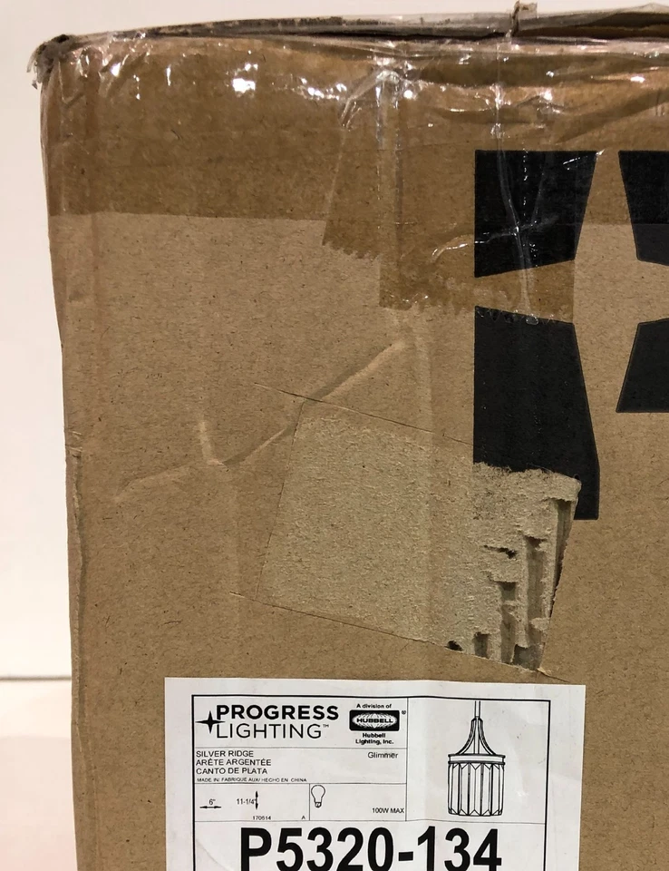 Progress Lighting Glimmer 1-Light Silver Ridge Mini Pendant with Clear Glass - Image 3 of 3