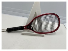 Leach MII Vintage Racquetball Racket Metallic Red Leather Grip Wrist Strap