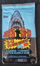 Jaws 3d Bubble Gum Cards Sealed Pack