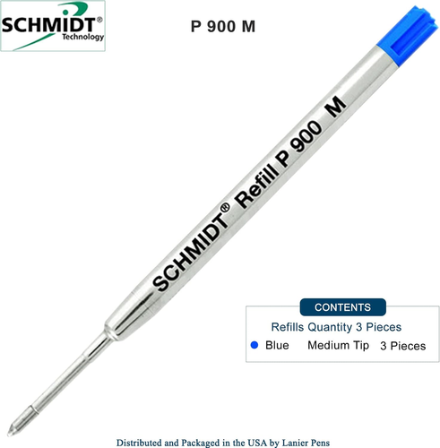 3 Pack - Ink Refill Blue Medium P900 Parker Style Ballpoint Refill - Picture 2 of 12