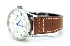 Cinturino orologio Aviator 22 mm pelle marrone fatto a mano lusso IWC Portugieser