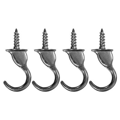 1.4'' x 0.6'' Ceiling Hook, 4pcs Screw-on Ceiling Orchid Hook, Grey