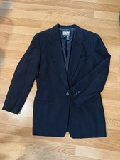 DKNY 100 Wool Blazer Vintage 90s CBK Minimal Style Donna Karan Work Jacket