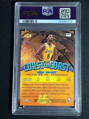 1998 Topps Chrome Coast to Coast Kobe Bryant #CC1 PSA 10 GEM MINT