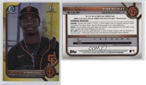 2022 Bowman Chrome Prospects Yellow Refractor /75 Ryan Reckley #BCP-163