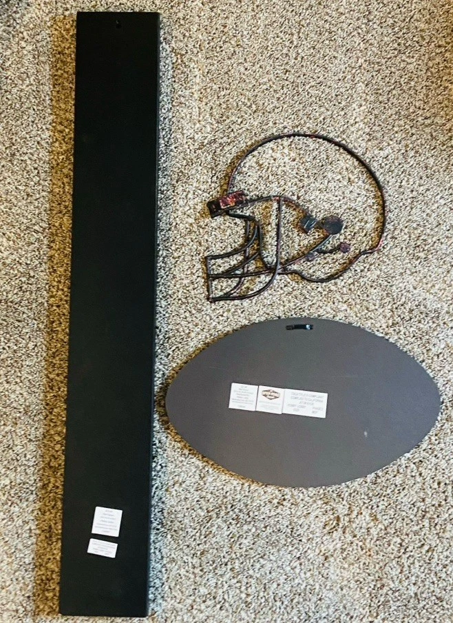 Lot of 3 Football Themed Wall Decor for Man Cave or Kid's Room 36 x 5 x 1 - Image 2 of 4