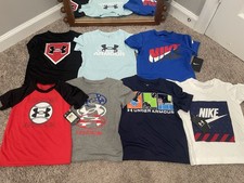 Lot Of Boys Nike Under Armour Athletic Shirts-size 4