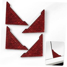 Bling Car Door Corner Edge Guard, Shiny Rhinestone Anti-Collision 4 PCS Red