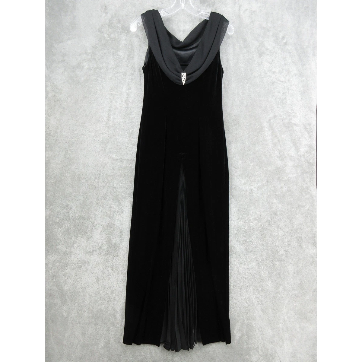 navy and white maxi dress Rihoas Open Back Maxi Dress with a Cowl Neck & Side Slit