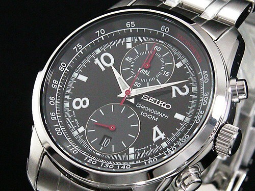 Seiko Quartz Chronograph 100m Stainless Steel Men's Watch SNN159P1