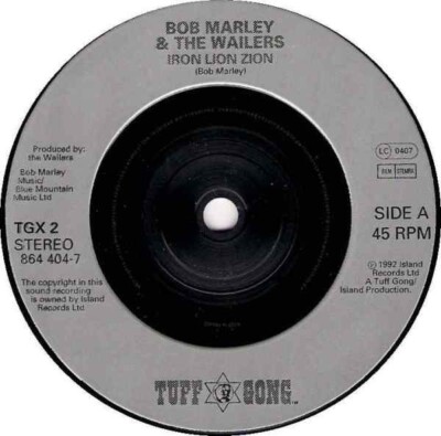 Bob Marley & The Wailers - Iron Lion Zion - 7'' Vinyl  Tuff Gong 1992