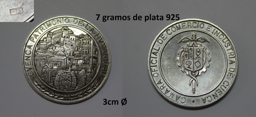 TOKEN Plata 925 CUENCA Casas Colgadas Camara de Comercio RARO Ficha Turistica - Bild 2 von 2