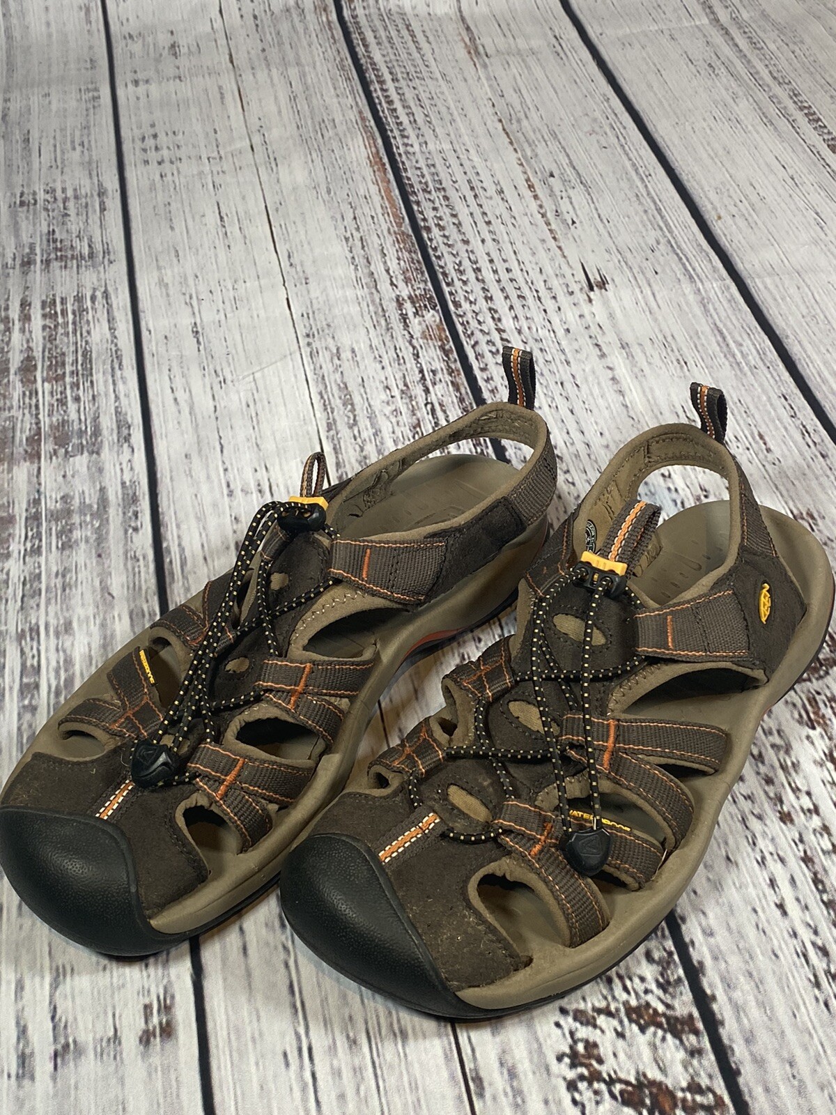 Keen Kanyon sandalo uomo taglia 9 marrone arancione 1002133 scarpe acqua fiume