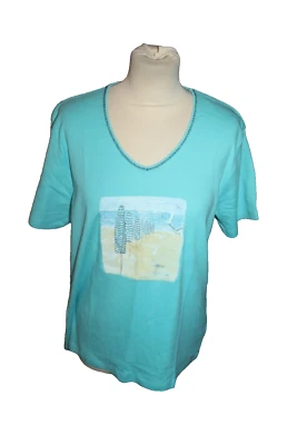 HAUT TEE SHIRT FEMME °°° SABLE ET MER °°° TAILLE 3XL . PARFAIT ETAT - Photo 1/4