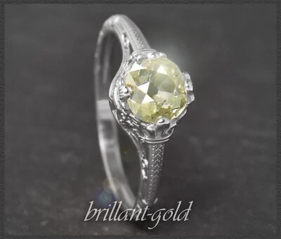 Diamant Ring mit 0,85ct inkl. IGI Zertifikat, 585 Gold, Antik Jugendstil Design - Bild 1 von 4