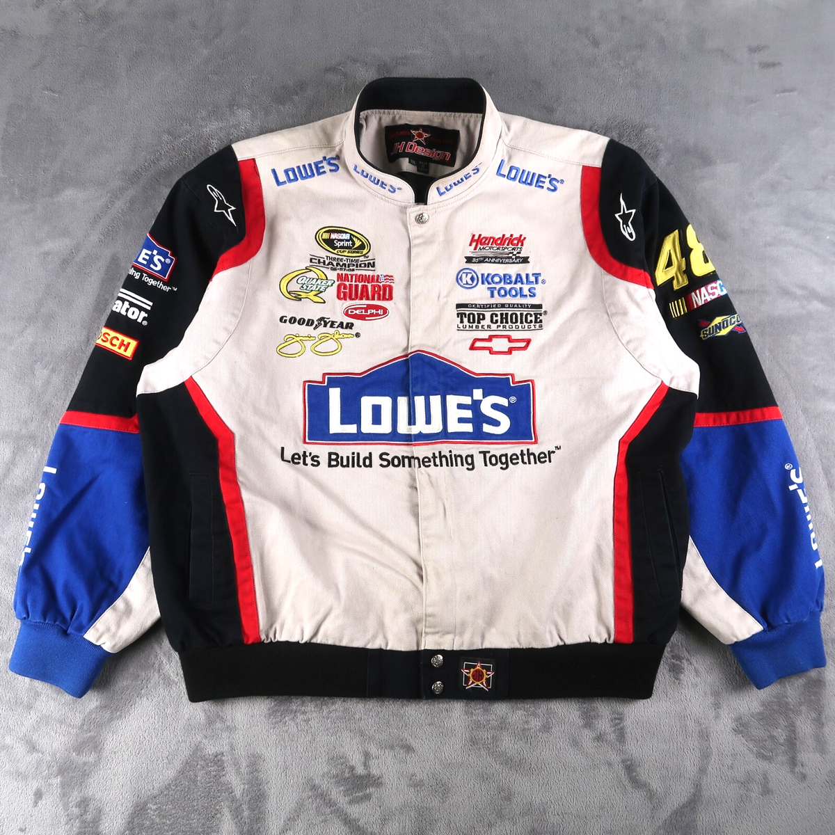 Vintage Jimmie Johnson Lowes NASCAR Racing Jacket Men's 2XL JH