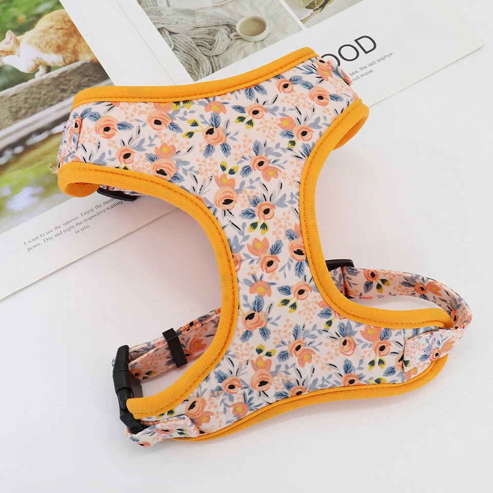 Floral Dog Harness Mesh Padded Walking Vest French Bulldog Beautiful Flower XS-L - Image 4 of 4