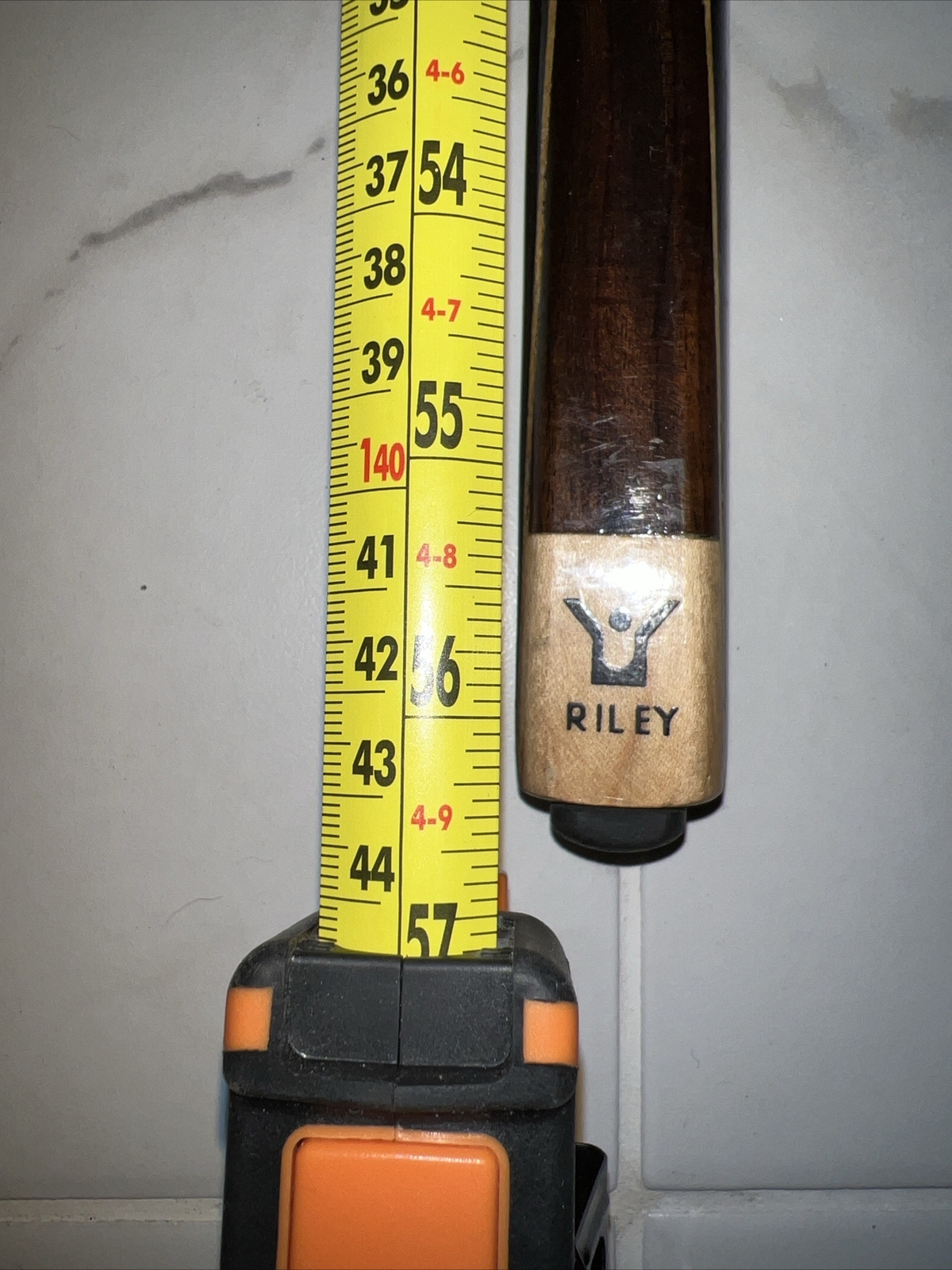 Vintage 2Piece STEVE DAVIS (RILEY) SNOOKER CUE IN SOFT Carrier CASE 57