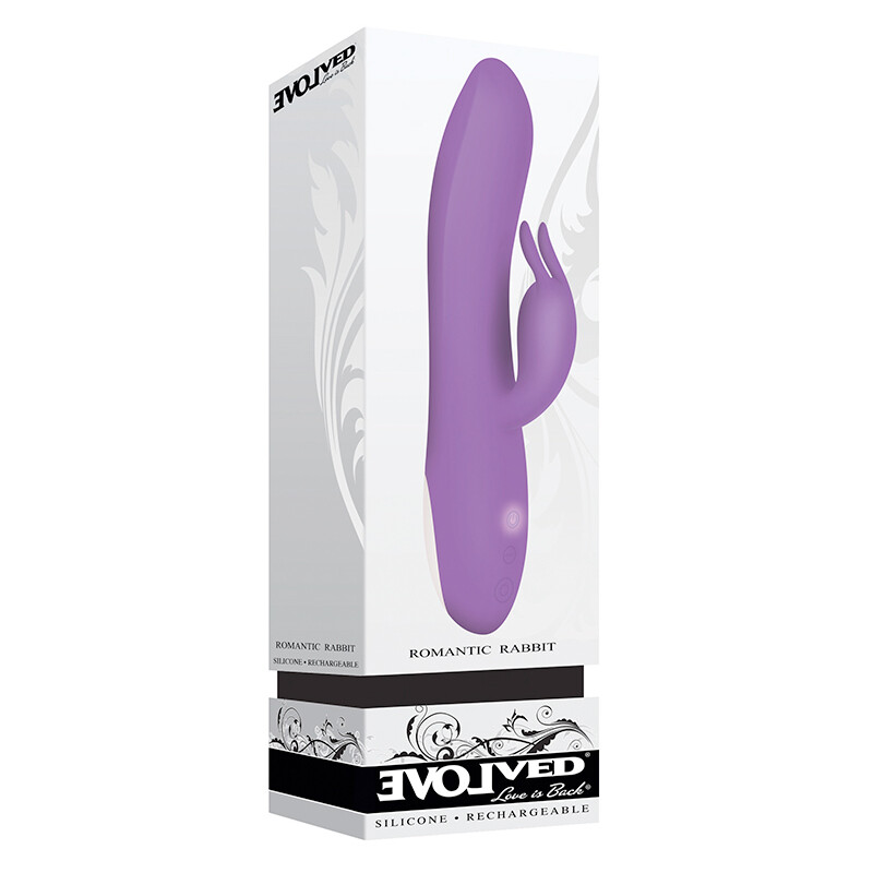 Evolved Romantic Rabbit Clit Vibe Purple G-spot Stimulation Vibrator Sex Toy 