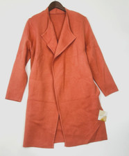 Chicwish Classy Open Front Knit Coat M/l Coral Peach 100% Acrylic Stretchy Nwt