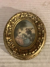 Vintage Art Deco Picture Bronze Brass Frame Wall Hanging  DWK125