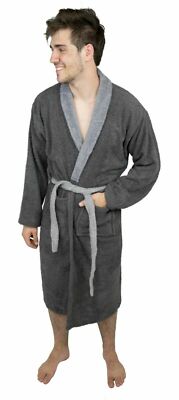 Skylinewears Mens 100% Terry Cotton Bathrobe Toweling Dressing Gown Robe