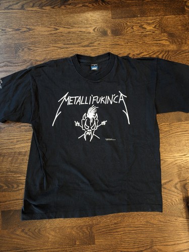 T-shirt Homme Metallica Vintage - Marque Broadway - Taille L - Noir - Imprimé Graphique Rock - Occasion Bon état