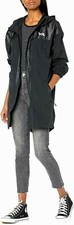 New Nwt Rvca Women's Matte Shine Parka Jacket Full Zip Hood Black Size Xs