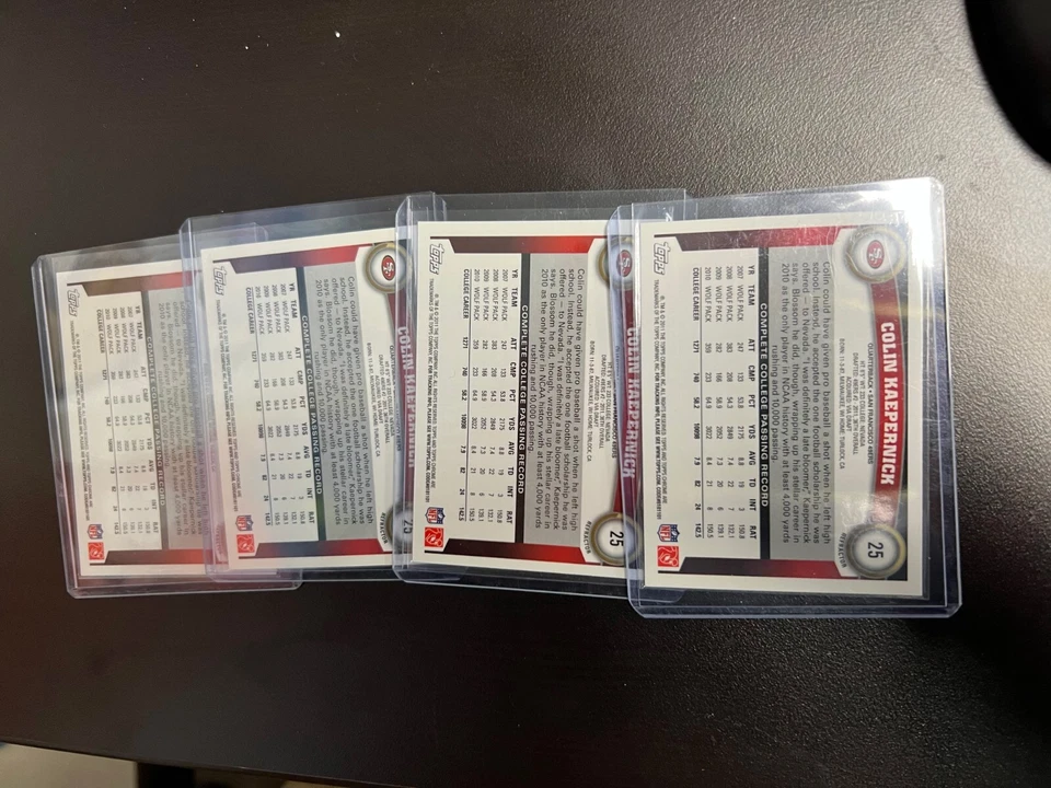 Colin Kaepernick 2011 Topps Chrome Orange Refractors #25 - Image 2 of 2